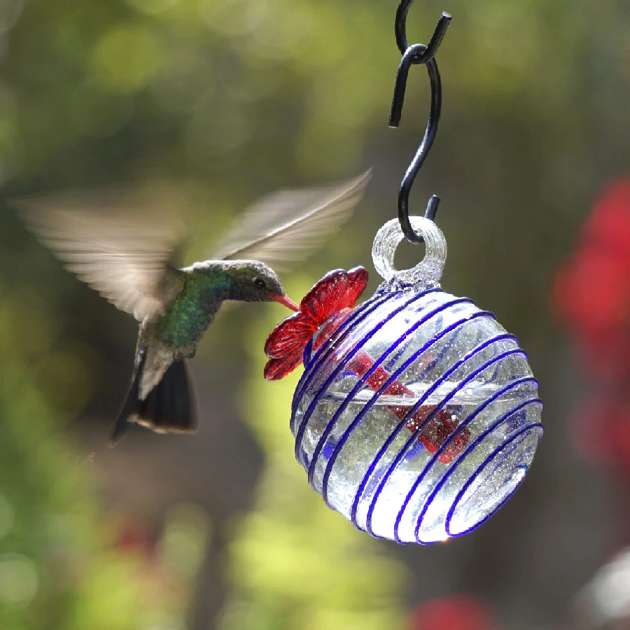 Droplet Glass Hummingbird Feeder 3 Droplet Glass Hummingbird Feeder - Image 3