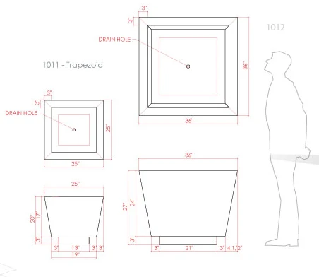 Trapezoid Planter 2 Trapezoid Planter - Image 2