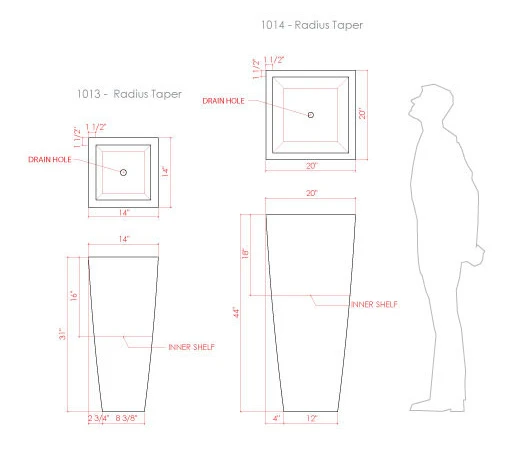Radius Taper Planter 2 Radius Taper Planter - Image 2