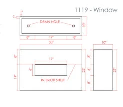 Window Planters 6 Window Planters -Outdoor Decor Art 1119 WINDOW SPEC SHEE 06172.1709302786