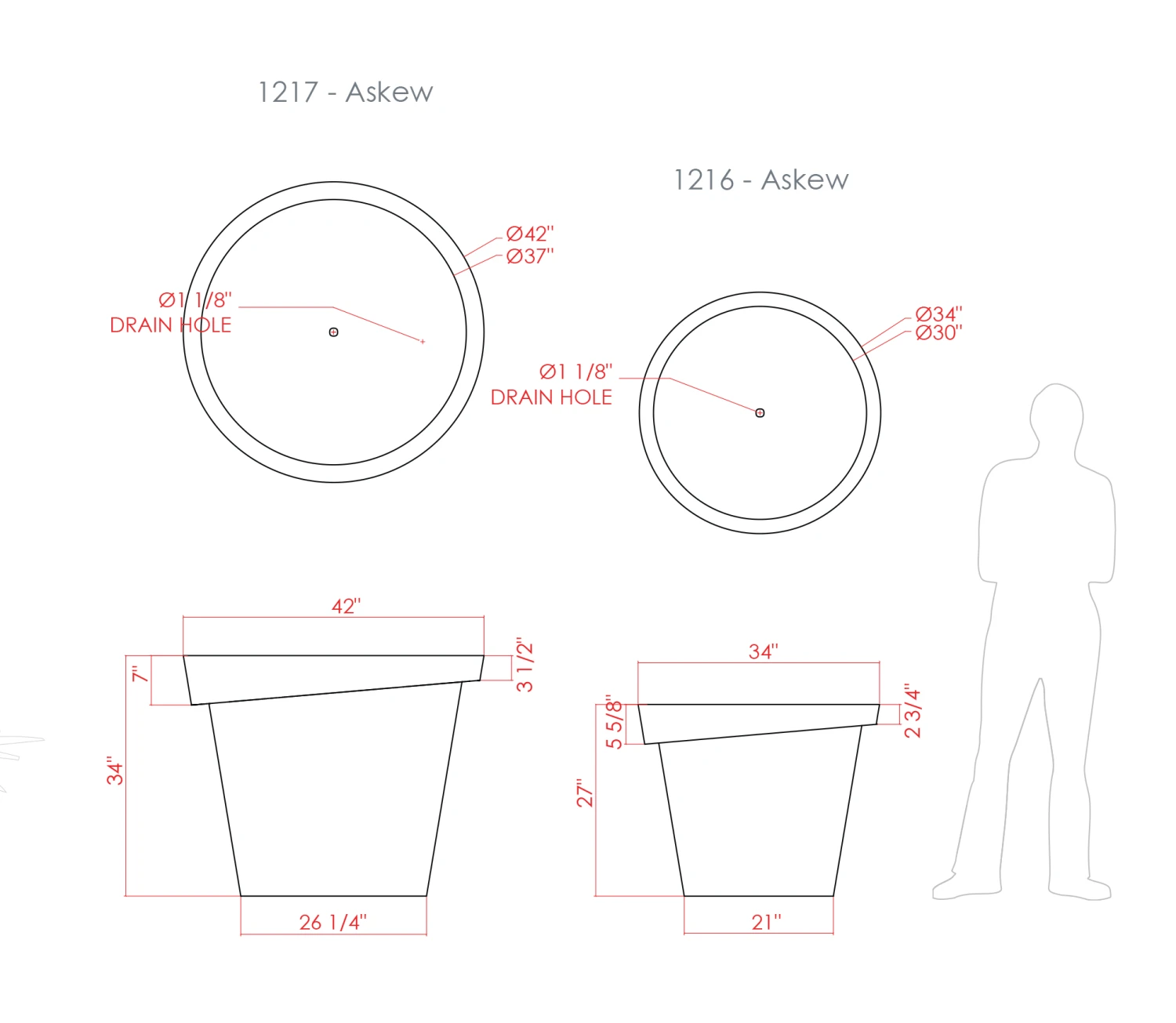 Askew Planter 2 Askew Planter - Image 2
