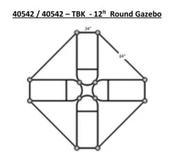 York Round Gazebo -Outdoor Decor Art 12 Round Gazebo Measurements 49477.1678800071