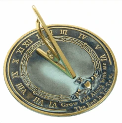 Solid Brass Grow Old With Me Sundial