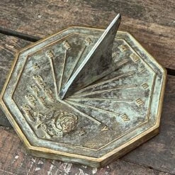 Solid Brass Rose Sundial -Outdoor Decor Art 2320 NewFinishC LR 20396.1710874343