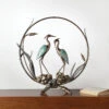 Heron Metal Sculpture With Base