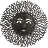Large Thistle Sun Metal Wall Art