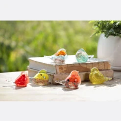 Mini Glass Birds - Set Of 6