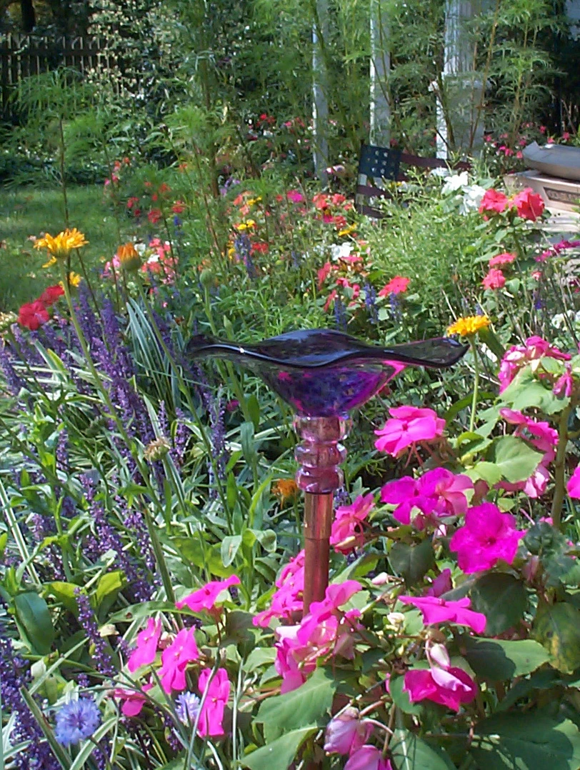 Blown Glass Butterfly Feeder 4 Blown Glass Butterfly Feeder - Image 4