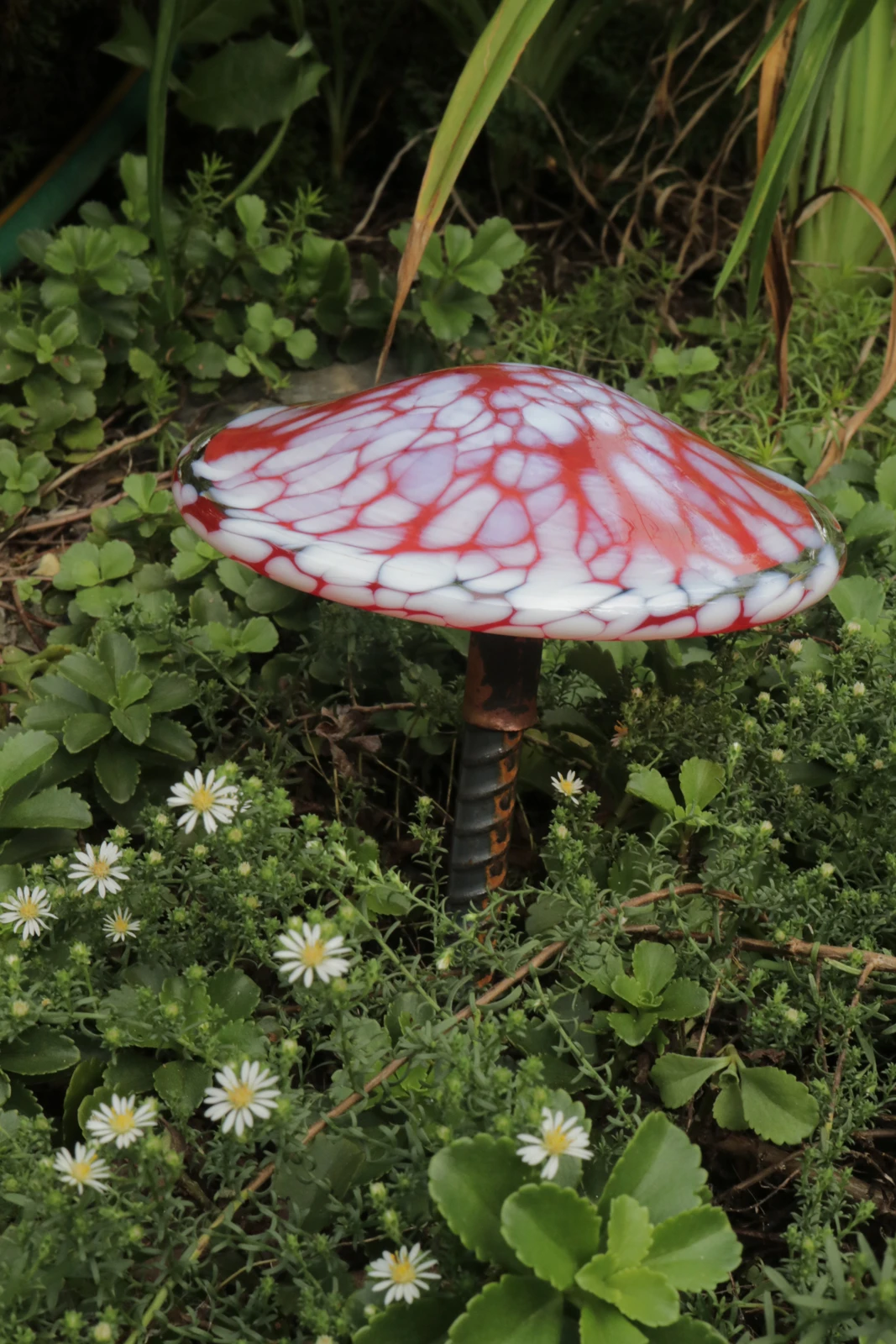 Blown Glass Mushroom Stake 13 Blown Glass Mushroom Stake - Image 13