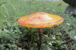 Blown Glass Mushroom Stake 34 Blown Glass Mushroom Stake -Outdoor Decor Art AHMS YO6 1600 43887.1676036672