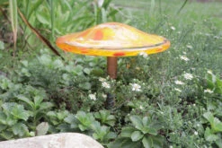 Blown Glass Mushroom Stake 38 Blown Glass Mushroom Stake -Outdoor Decor Art AHMS YO7 1600 69291.1676036672