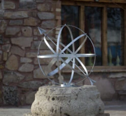 Sundial Armillary - Brushed Aluminum 15 Sundial Armillary - Brushed Aluminum -Outdoor Decor Art Armillary1 1600 42147.1702655226