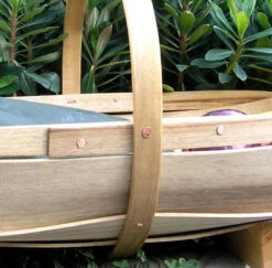 Wooden Trug -Outdoor Decor Art BB 02LGT closeup 32206.1698176799