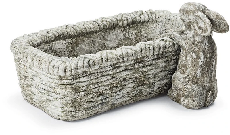 Basket With Bunny (resin) 1 Basket With Bunny (resin)