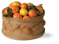Citrus Themed Fiberglass Pots -Outdoor Decor Art Citrus Tub 29863.1676036670