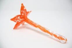 Glass Flowers -Outdoor Decor Art Flower Straight Saffron Side 58314.1676036670