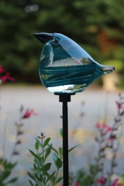 MARSHALL Glass Bird Stake -Outdoor Decor Art GG 22 B 1600 15248.1677440812