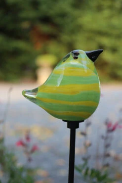 MARSHALL Glass Bird Stake -Outdoor Decor Art GG 22 G 1600 25035.1677440812