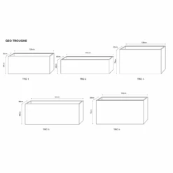 Geo Trough Planters -Outdoor Decor Art GeoTrough line 85591.1676123596