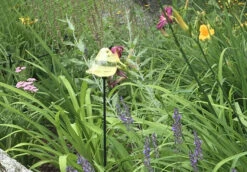 MARSHALL Glass Bird Stake -Outdoor Decor Art Glass Yellow Bird Delaney1600 55993.1677440813