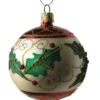 Holly Leaf Blown Glass Ornament