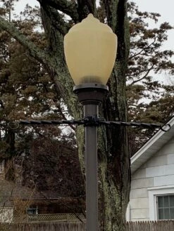 Gas Lamp Style Pole Bracket - 3" - 4" Pole -Outdoor Decor Art KC82 live 89251.1677360365