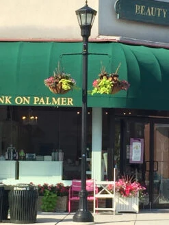 Gas Lamp Style Pole Bracket - 3" - 4" Pole