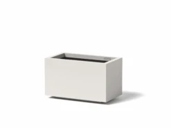 Low Rectangle Planter -Outdoor Decor Art Low Rectangle Linen White 59713.1680195390