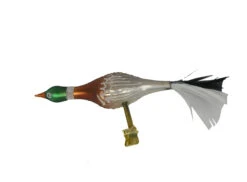 Mallard Duck Blown Glass Ornament
