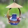 Pot De Creme Shelter Hummingbird Feeder - Blue
