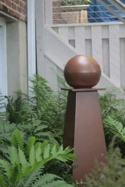 Decorative Pipe Cover With Sphere -Outdoor Decor Art Ped UpcloseSphere 1600 03148.1676036625
