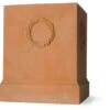 Wreath Pedestal - Weathered Terracotta Finish