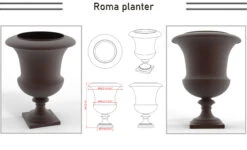 Roman Classic Urn -Outdoor Decor Art Roma Drawing 30H New 75061.1699899973