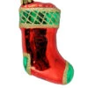 Red Stocking Blown Glass Ornament