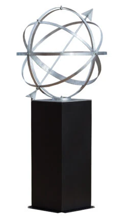 Sundial Armillary - Brushed Aluminum 12 Sundial Armillary - Brushed Aluminum -Outdoor Decor Art Sundial with Column Pedestal 1600 47907.1702653049