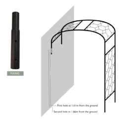 Wall Pergola 9 Wall Pergola -Outdoor Decor Art Wall Arch Fixing Points 84237.1692284476