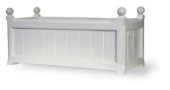 Windsor Fiberglass Planters -Outdoor Decor Art Windsor Trough White 55596.1676118012