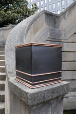 Zarif Elegant Square Copper Planter -Outdoor Decor Art Zarif14E 1600 19726.1677629517