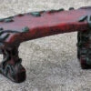 Miniature Red Bench With Vine Decoration