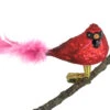 Cardinal Bird Blown Glass Ornament