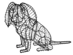 Cavalier Sitting Dog Topiary