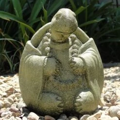 Meditating Turtle - Medium -Outdoor Decor Art ds 1399m medit turtle4b 90291.1679254432