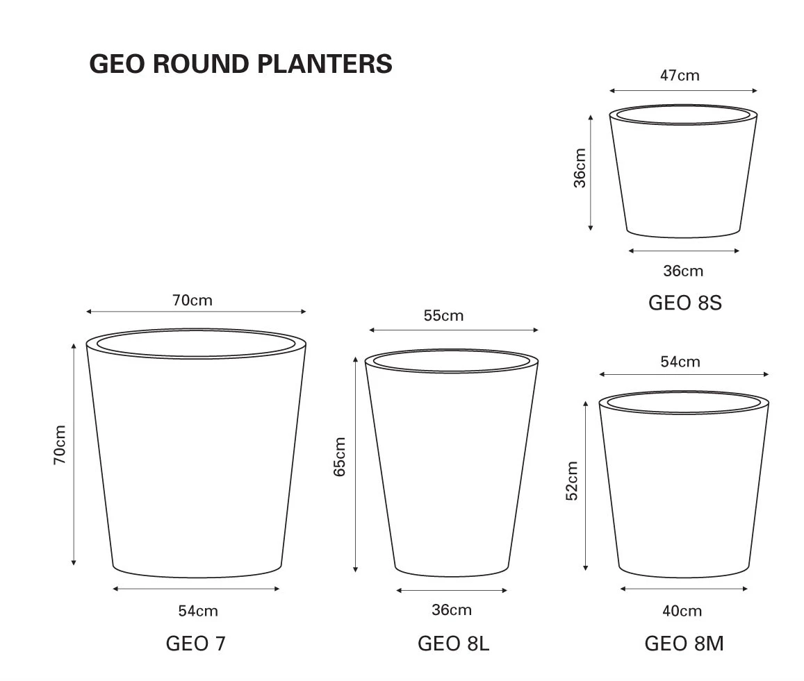 Geo Round Tapered Pot 3 Geo Round Tapered Pot - Image 3