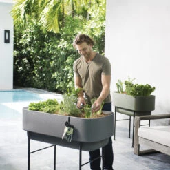 Nest Raised Planters With TruDrop® Reservoir -Outdoor Decor Art nest raised planters lifestyle008 15110.1676401579