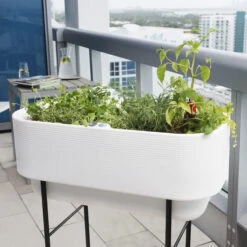 Nest Raised Planters With TruDrop® Reservoir -Outdoor Decor Art nest raised planters lifestyle012 94901.1676401579