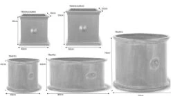 Trafalgar Cube & Round Planters -Outdoor Decor Art trafalga line 67434.1676118825